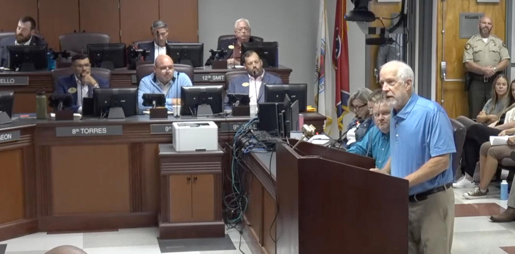 Bill addresses the Williamson County Commission about the Jail and Juvenile Justice Detention Center on September 9th, 2024.