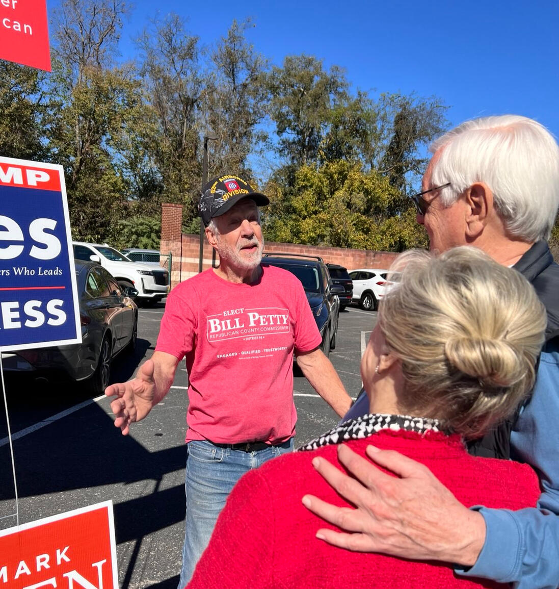Bill meets with voters.